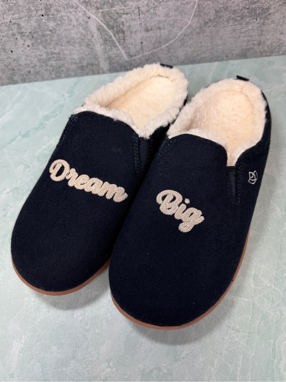 Spenco Evie Slipper Women’s Dream Big Navy Slip On Size 8.5